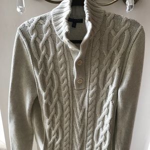 Banana Republic Cable Knit 4 button Sweater